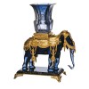 Baccarat Elephant Vase in midnight blue crystal