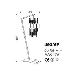IDL Crystalline Floor Lamp 493/6P