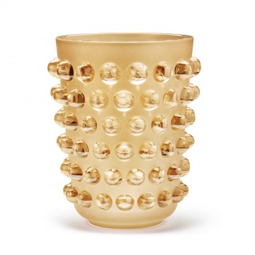 Lalique Mossi Gold Luster XXL Vase