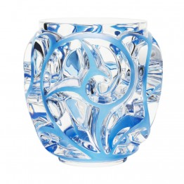 Lalique Tourbillons Clear & Blue Patina XXL Vase