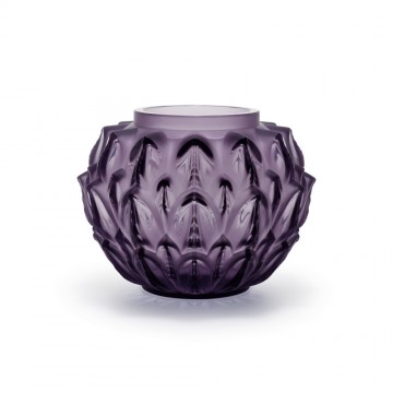 Lalique Cynara Purple Vase