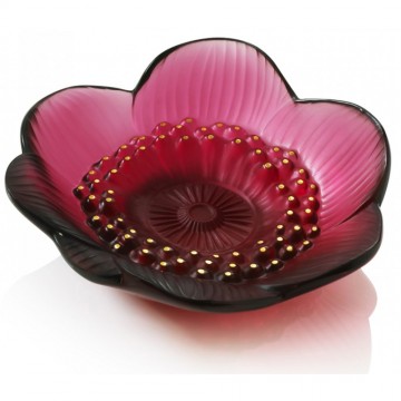 Lalique Anemone Red Small Bowl