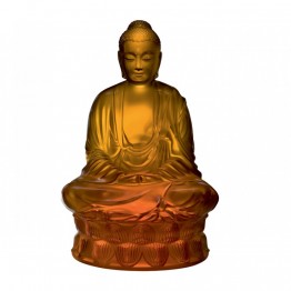 Lalique Amber Large Buddha, Numbered Edition