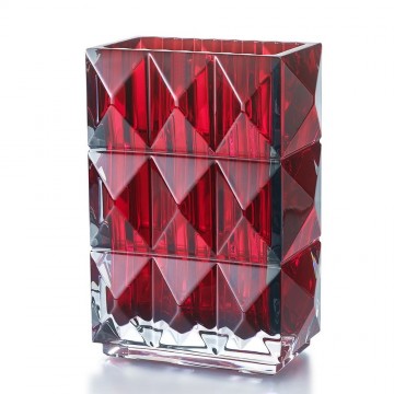 Baccarat Louxor Red Diamond Surface Vase